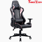 Sedia nera e rosa su posteriore di gioco, parti girevoli 360 gradi dell'unità di elaborazione del cuoio di sedia dell'ufficio