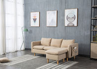Porcellana Il sofà contemporaneo dell&#039;angolo del tessuto della mobilia della camera da letto della pelle leggera ha messo tre Seater società