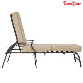 Porcellana Sedia di chaise longue francese del patio di stile, sedie di chaise longue all&#039;aperto beige fabbrica