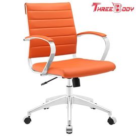 Sedia posteriore arancio dell'ufficio esecutivo della struttura di alluminio domestica moderna comoda della mobilia metà di