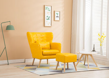 Porcellana Colore di legno di giallo di Ming del sofà del tessuto del salone con la spugna ad alta densità fabbrica