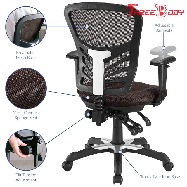 Sedia nera ergonomica dell'ufficio della maglia della mobilia domestica moderna di qualità superiore una parte girevole da 360 gradi