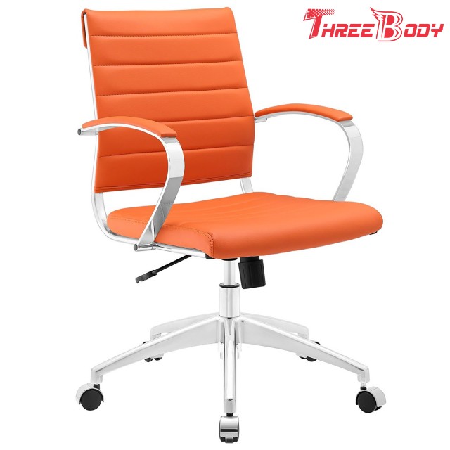 Sedia posteriore arancio dell'ufficio esecutivo della struttura di alluminio domestica moderna comoda della mobilia metà di