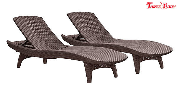 Chaise longue comode della mobilia del patio, sedie di chaise longue all'aperto dello stagno della mobilia