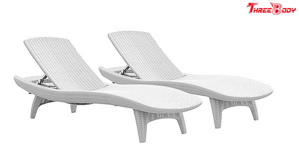 Chaise longue comode della mobilia del patio, sedie di chaise longue all'aperto dello stagno della mobilia