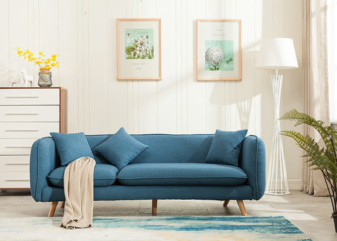 Struttura comoda della struttura di legno del sofà del tessuto della mobilia moderna durevole del salone