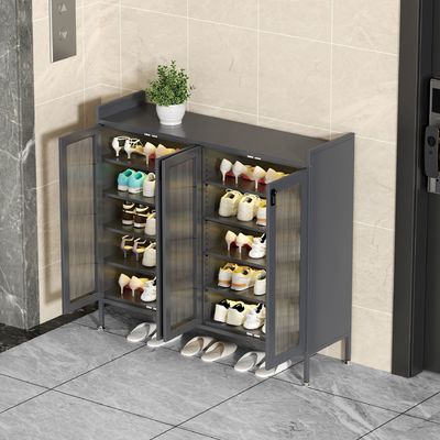 Simple Indoor Multi-Layer Multi-Functional Steel Shoe Cabinet per l'ingresso, la porta esterna, il corridoio dell'ascensore